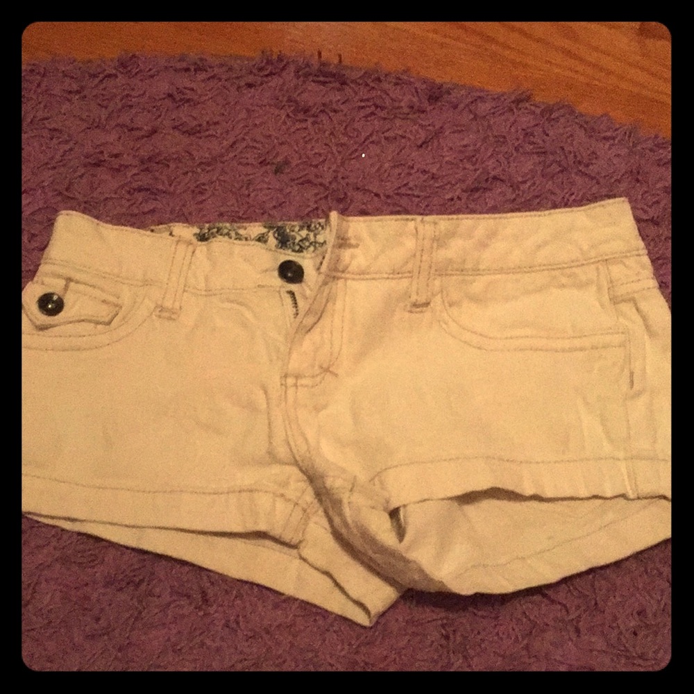 White bootie shorts